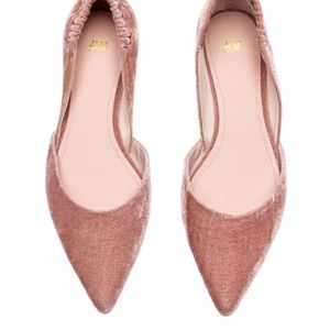 NWOT Velvet Pointed Toe Flats